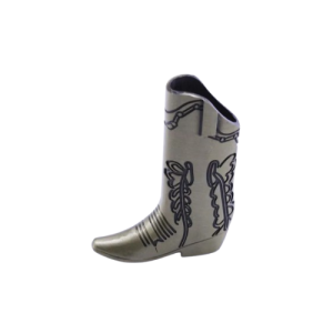 Étui à briquet en métal doré botte de cowboy pour bic mini