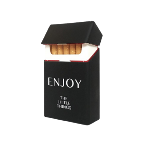 Étui à cigarette noir "enjoy the little things"