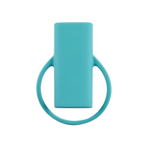Étui à briquet en silicone vert s'accrochant au paquet de cigarette
