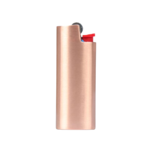 Étui à briquet en métal brossé or rose pour bic mini