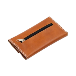 Poche de tabac à rouler en cuir brun